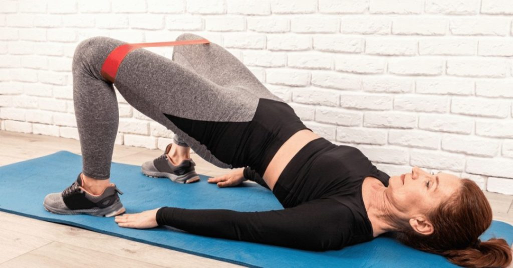 Glute Bridge with Resistance Bands