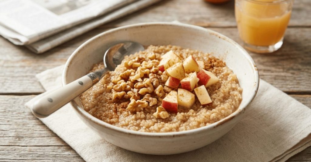 Apple Cinnamon Quinoa Breakfast Bowl