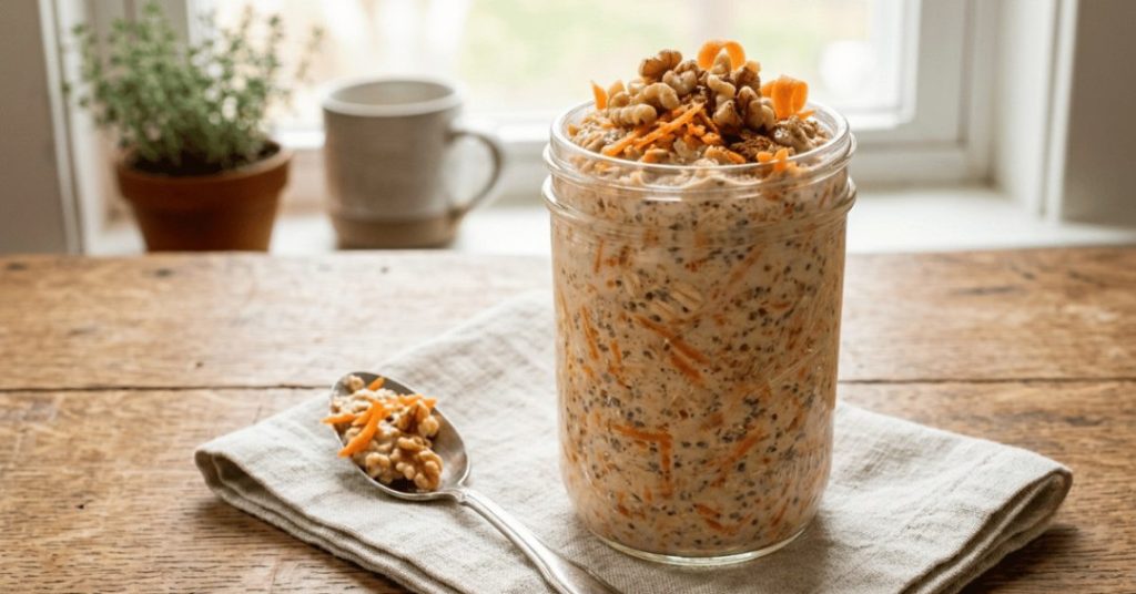 Tasty Carrot and Walnut Cake Overnight Oats