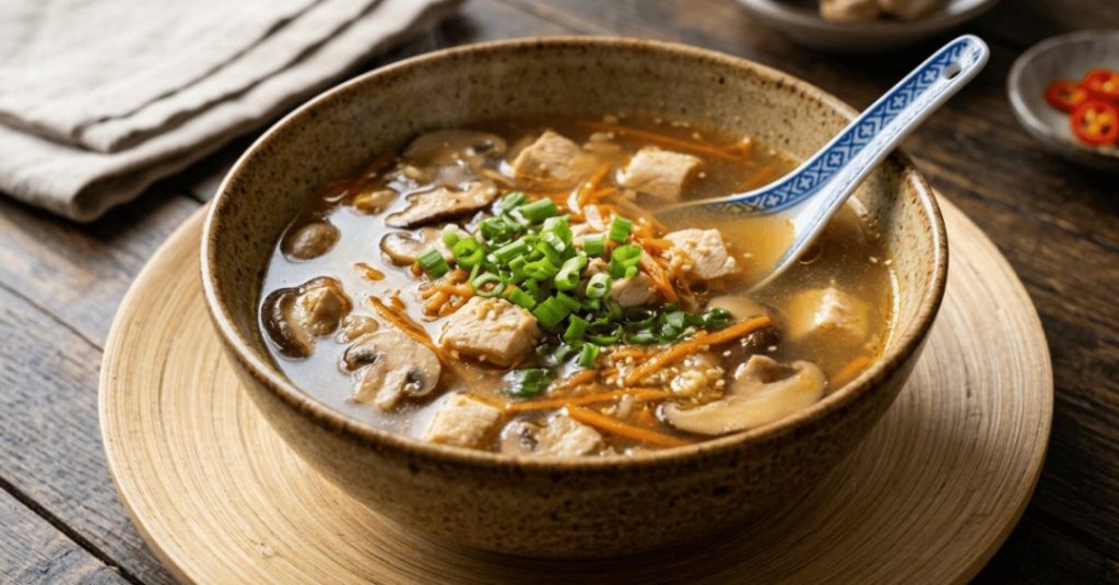Asian-Inspired Delicious Chicken and Mushroom Soup