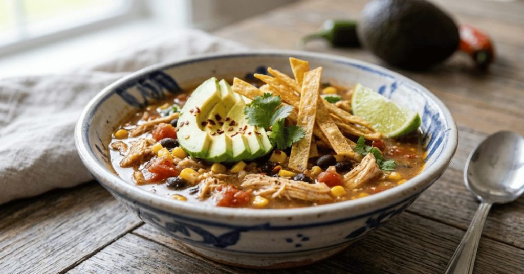 Mexican-Style Tortilla Chicken Soup 