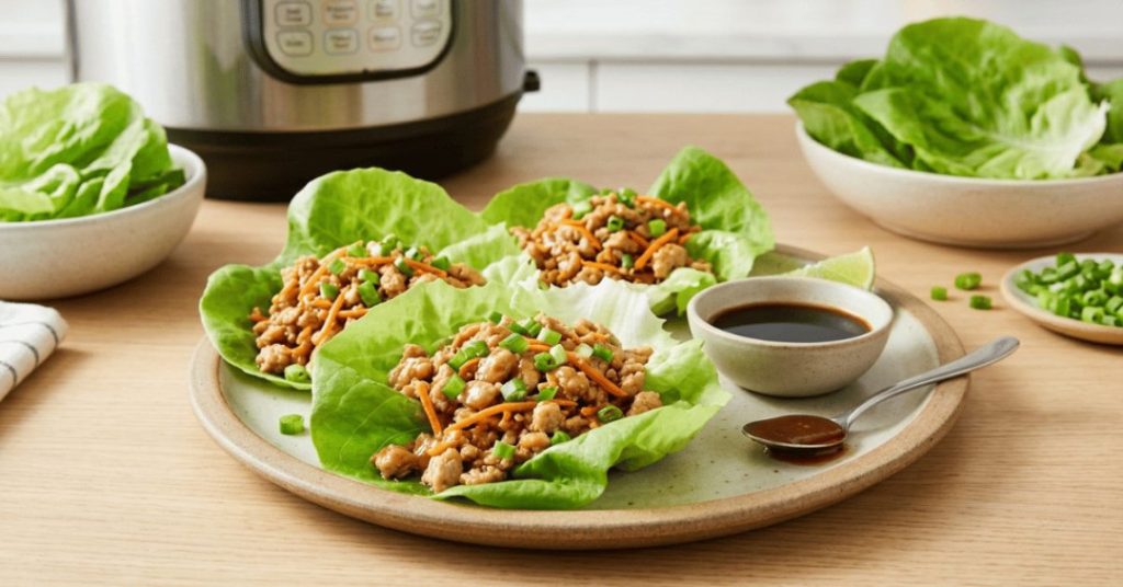 Asian-Inspired Instant Pot Turkey Lettuce Wraps
