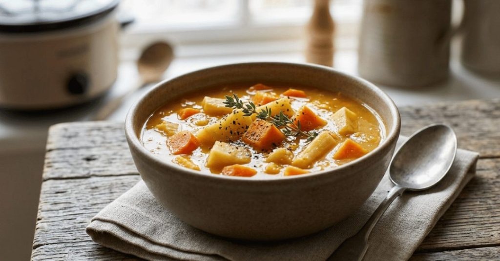 Vegetarian Crock Pot Cauliflower and Chickpea Stew