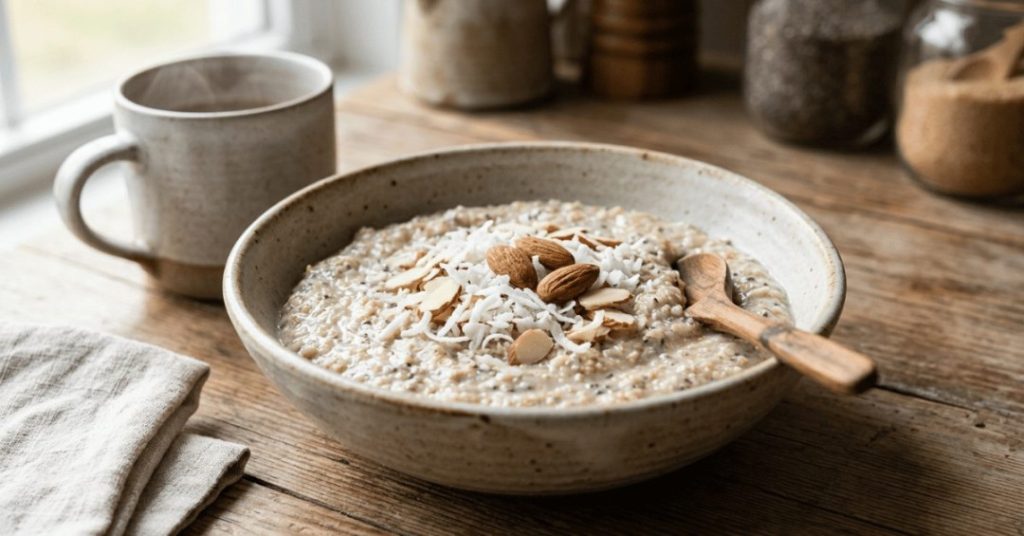 Coconut Almond Breakfast Porridge