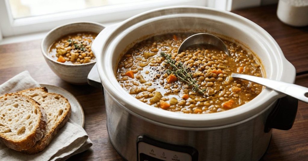 Hearty Slow Cooker Lentil Soup