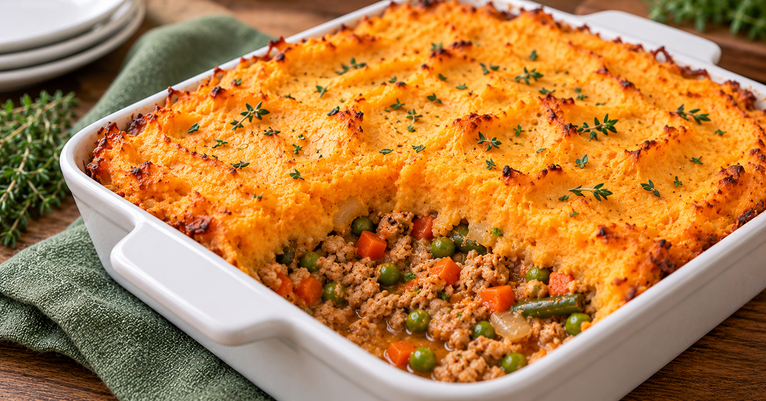 turkey and sweet potato shepherd's pie